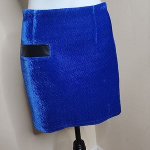 •143• Velour Blue Skirt by SANDRO